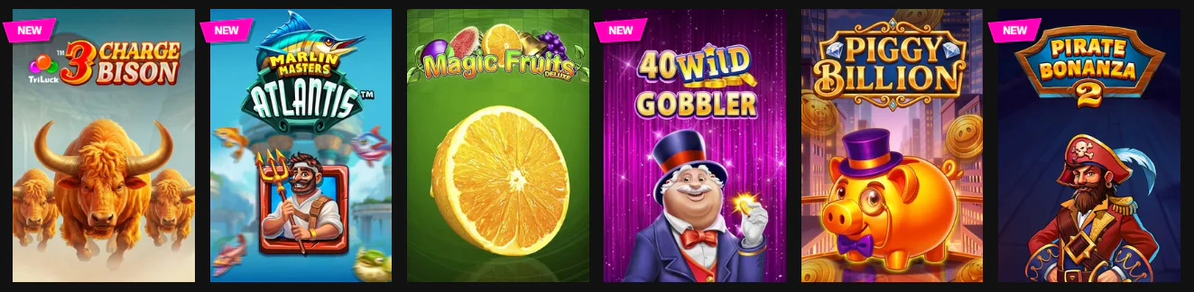 Catálogo de juegos de tragamonedas y slots online de RTBet Casino